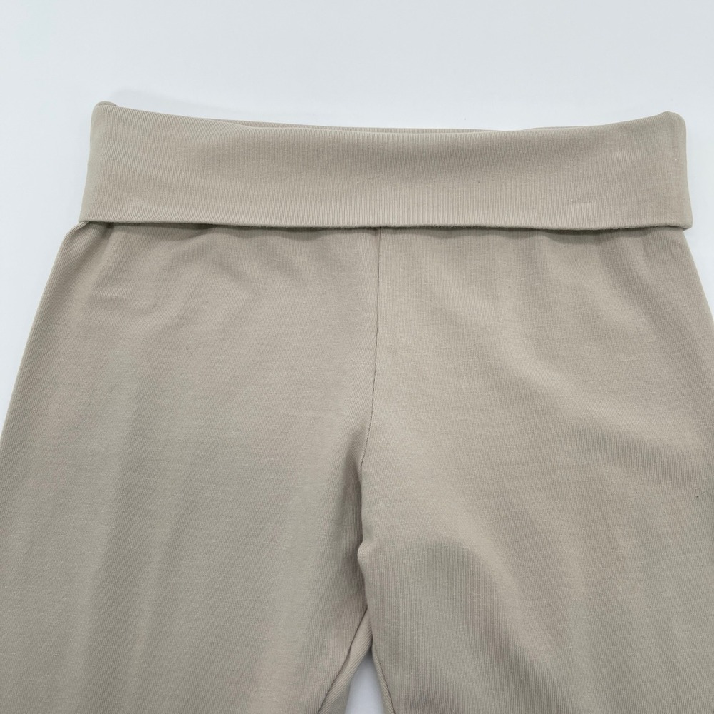 Brandy Melville Foldover Flare Yoga Pants One Size Stretch Minimal Balletcore - Picture 6 of 11